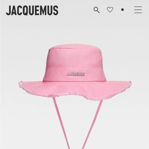 Jacquemus: Large brim bucket hat-pink (Le bob Artichaut)